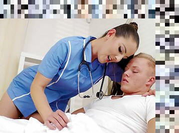 Hot sex session with insatiable brunette nurse Valentina Ross