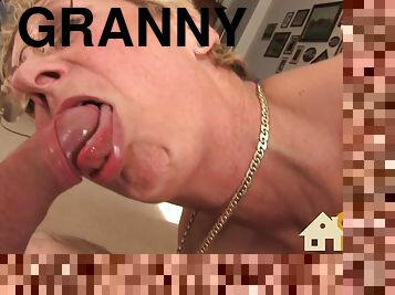 Granny with big natural tits enjoying a mind-blowing anal fuck