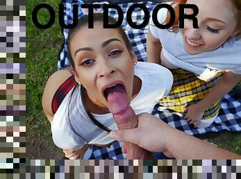 Share My BF - The Great Outdoor Threesome 1 - Big Tits