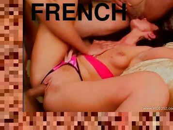 Two Dicks For French Beauty Melissa Lauren