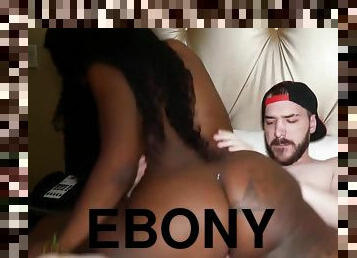 Fat ass ebony Tender Montana pleases bearded dude in bed