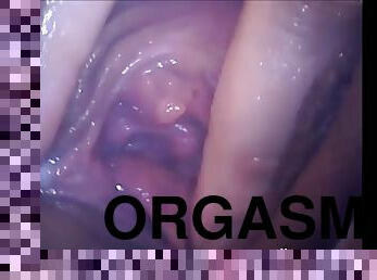 orgazmus, amatérske, kamera, voyeur, webkamera, vagína