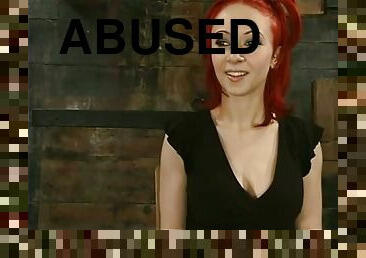 Dirty redhead Sabrina Sparx is under abuse