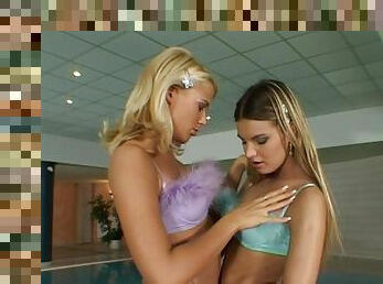 Dorina and Suzie Carina finger their pussies in lesbian video