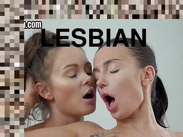69 Teen Toying Lesbian Lickers Satisfy Each Other With Toys - Lesbian