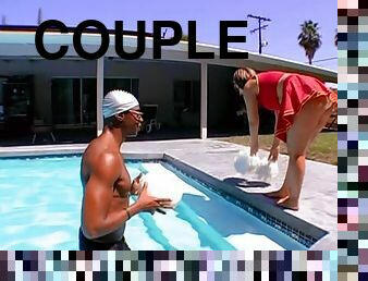Poolside hardcore action with slutty Anell Lopez and Sean Michaels
