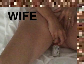 Sexy wife masturbating for me