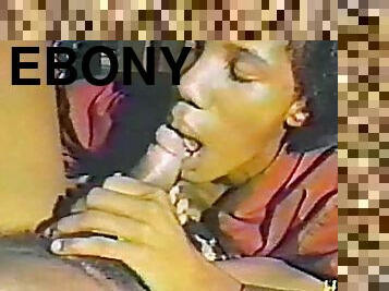 Homemade ebony porno from the 80s with a nice blowjob