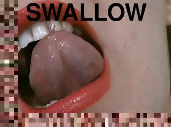 Giantess vore mouth tongue fetish swallowed alive closeup uvula