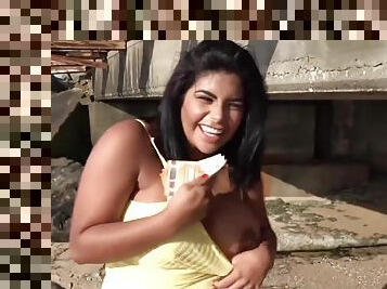 Gorgeous hispanic curvy babe Sheila Ortega sold her slit to stranger