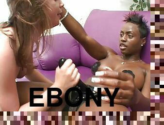 Sizzling Ebony-Skinned Lesbian Enjoying A Hardcore Interracial Fuck