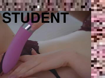 TUSHY Thicc College Student won't Stop until she is Gaped by her Teacher - Arietta adams