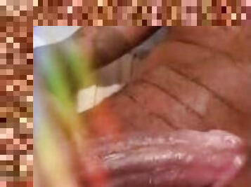 Slow handjob close up cumshot