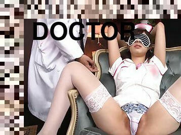 Hot Fujii Arisa gets blindfolded by her doctor and fucked hard