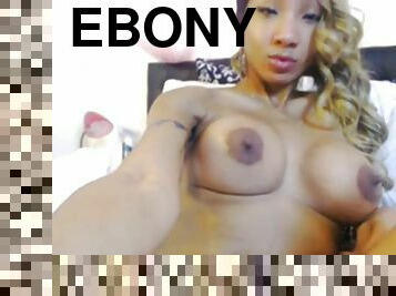 ebony babe plays with dildo webcam - Vol.2