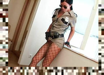 Super Hot Cop Bitch Masturbates