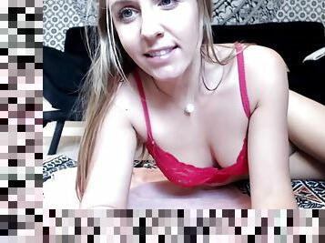Gorgeus Light-Haired Slut Toys Herself On Webcam