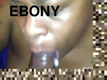 Ebony horny slut milking huge dick
