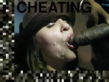 Dirty white girl cheating with bbc