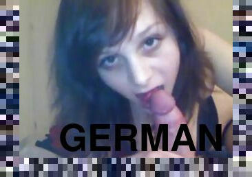 Cute Young German Amateur Sucking Cock At Home