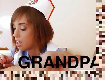 Old Young Porn Grandpa Fucks Teen Nurse blowjob swallow