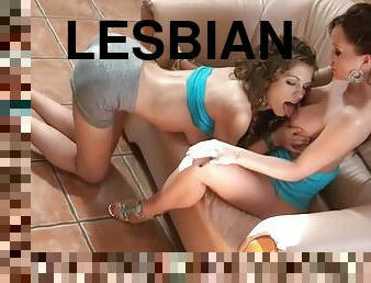 Two auburn girls Eufrat Mai and Silvia Saint having lesbian fun