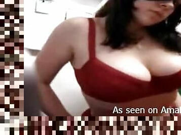 Sexy Brunette Share Her Huge Tits With The Camera