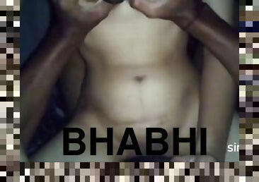 Sanaa Bhabhi close up, milky big boobs massage, hot sexy naked muslim bhabhi enjoys dever tit massages