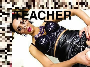 The Teacher In Stockings With Strapon
