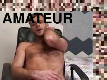 masturbation, amateur, ejaculation-sur-le-corps, énorme-bite, gay, branlette, solo, minet, bite