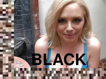 Big Breasted Blonde Getting an Interracial Fuck from a Big Black Cock