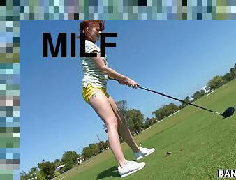 Golfing Tiger-Style Redhead Milf Hardcore Sex