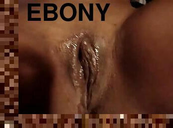 Ebony Teen Has Her Pussy Dripping Wet As Her Boyfriend Fingers Her