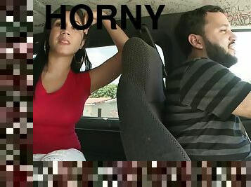 Horny Latina Getting Banged In the Back Of A Van