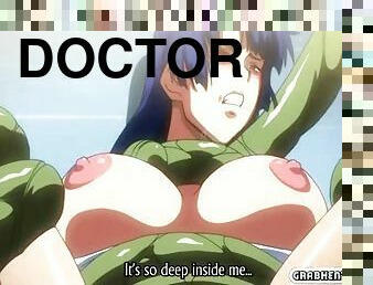 Doctor anime grows out tentacle cocks and fucks big busted hentai chick