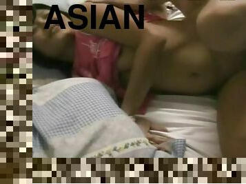 Sleepy Asian teen fucked in her hot vagina