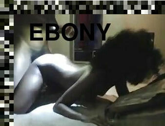 Ebony amateur girl fucked at home