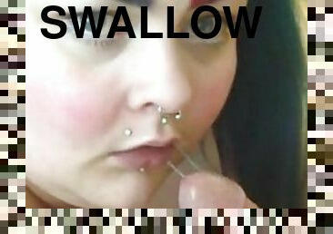 Bbw eggy oral cum swallow hungry dinner