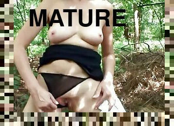 grand-mère, en-plein-air, mature, granny, milf, ados, hardcore, allemand