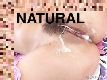 Natural boob Japanese slut likes mutual oral sex and cum on her pussy