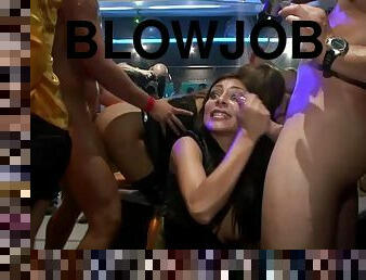 Not only Blowjobs and Hardcore Action Happen In This Orgy