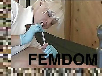 Dominating Nurse Torturing A Helpless Tied Up Guy In Femdom