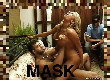 Smoking Hot Masked Latina Babe Gets Fucked and Covered In Thick Cum