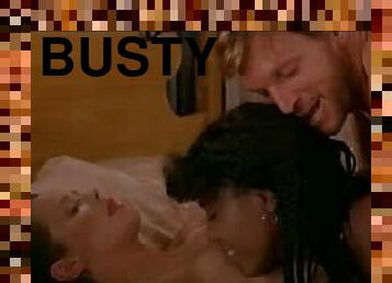 Busty Sylvia Kristel Goes Lesbian In a Softcore Interracial Threesome