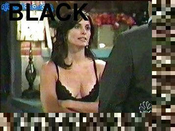 Beautiful Courteney Cox Looks Amazing In a Sexy Black Negligee