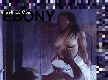 Sexy Ebony Rhoda Jordan Riding Black Stud