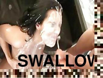 Cum-Thirsty Sluts Getting Massive Bukkake Facials Compilation Clip