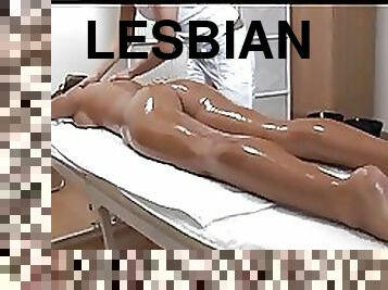 lesbienne, ados, massage, réalité