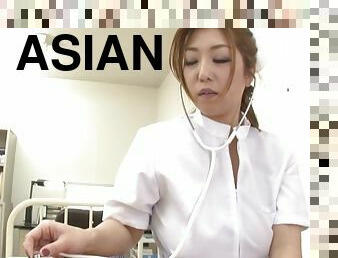 Naughty Asian nurse Naho Hazuki with big tits in pov adventure