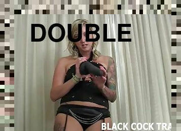 Watch my pussy gets double riddled with big black cock
